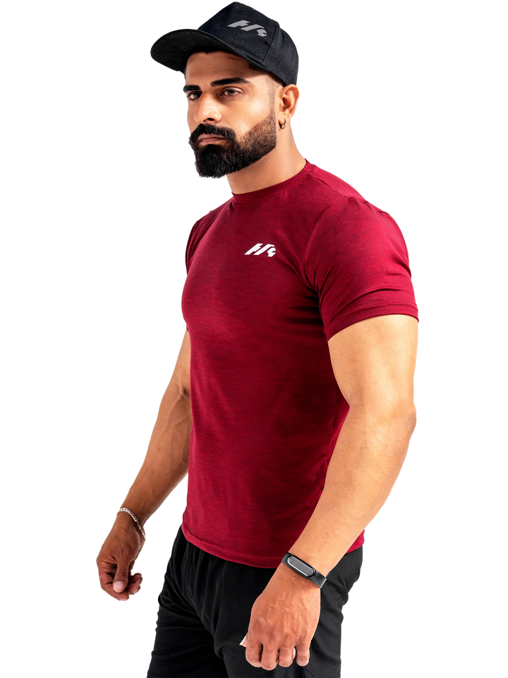 Herculean Dri-Blend Training Tee - Cherrywood